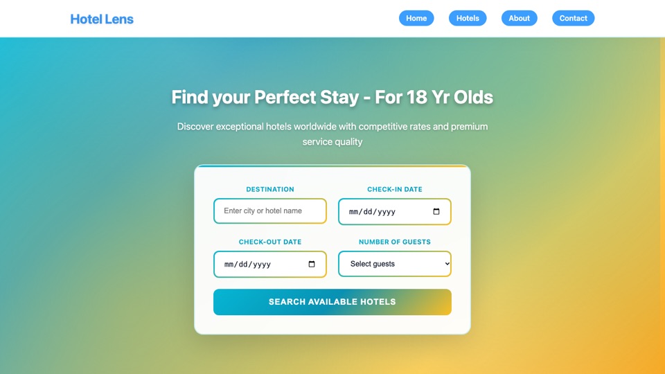 HotelLens project screenshot
